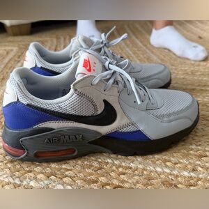 Nike Air Max Excee Men's Pure Platinum Iron Gray and Blue Sneakers Size 11 Mint